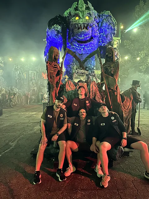 The Hunters under the creature at Netherworld