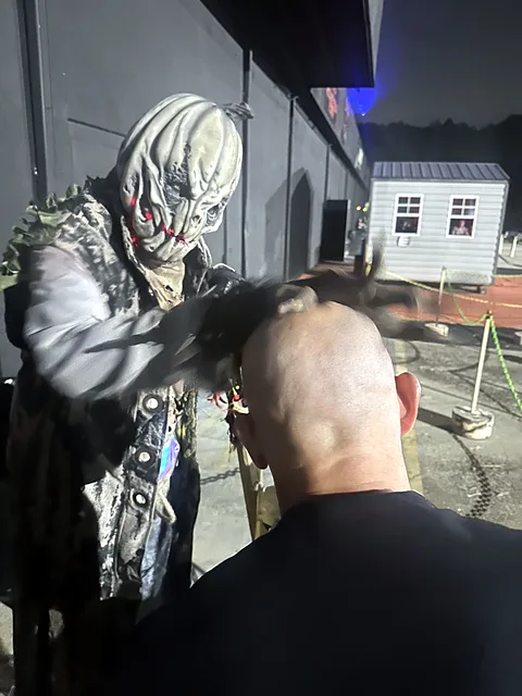 A scare, right behind the head